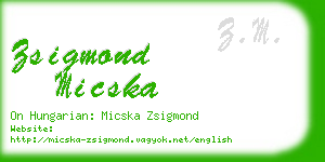 zsigmond micska business card